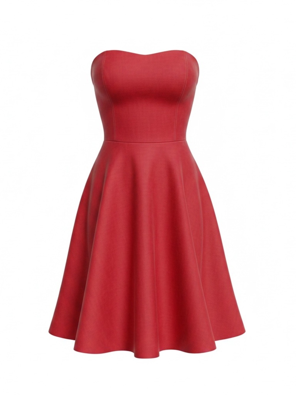Lulu's Bright Red Strapless Fit & Flare Dress